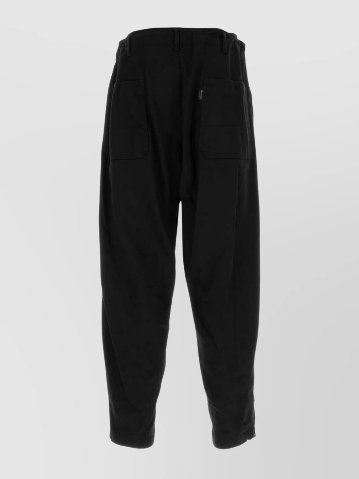 Yohji Yamamoto Straight Leg Denim Trousers With Pockets And Loops In Black
