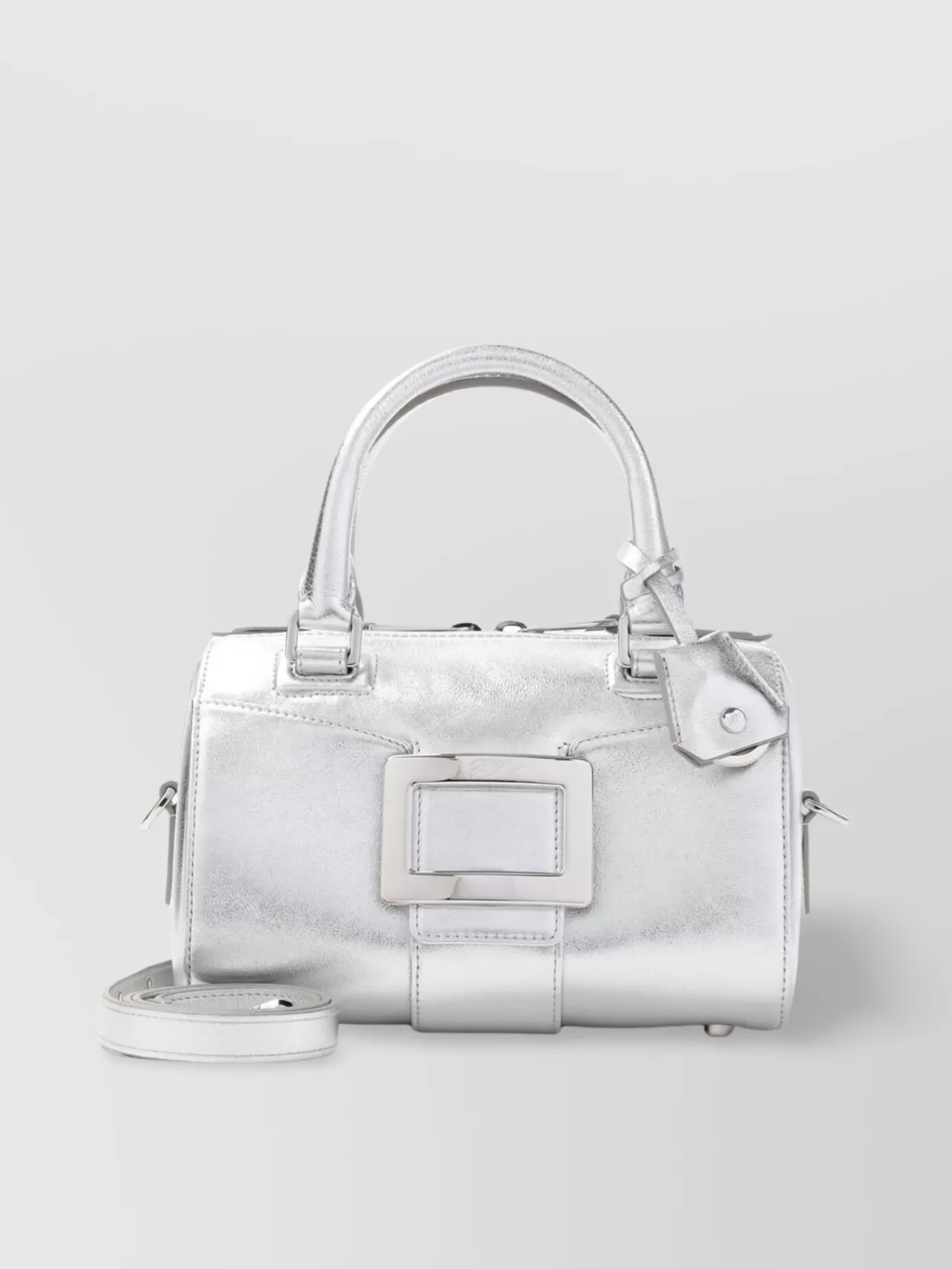 Roger Vivier Mini Bowling Leather Tote Bag