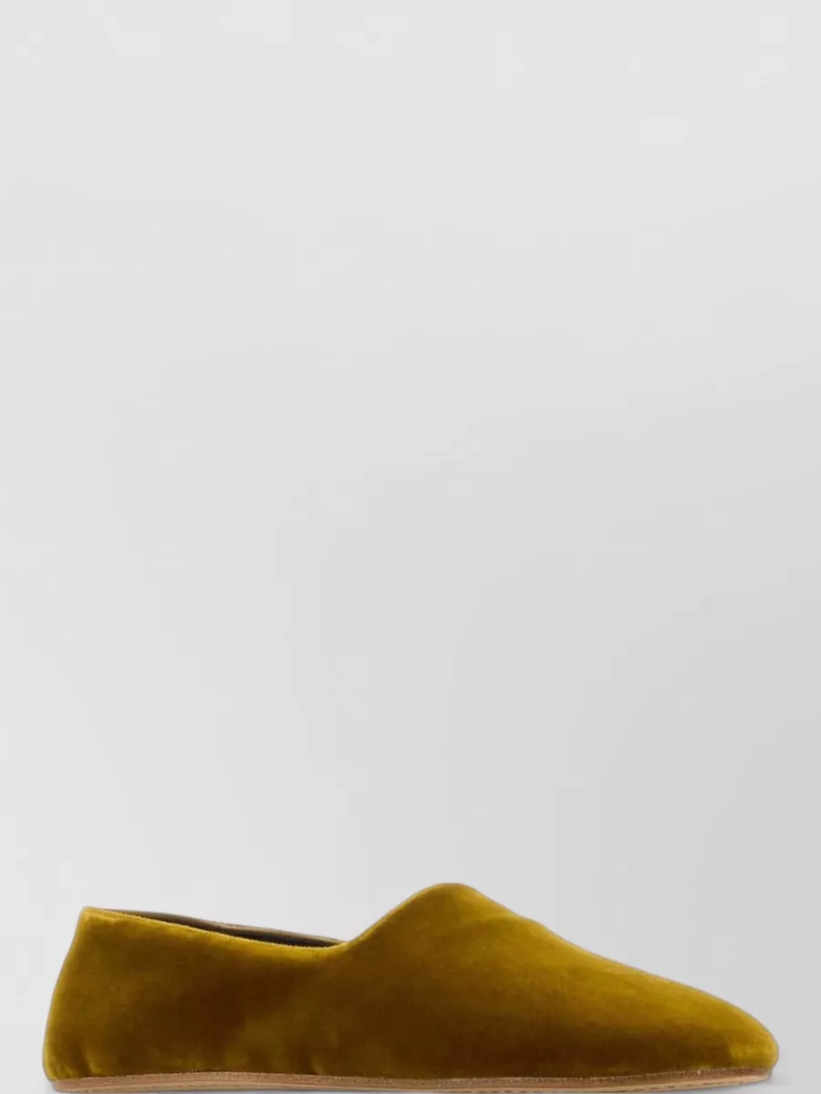 The Row velvet slip-on slippers