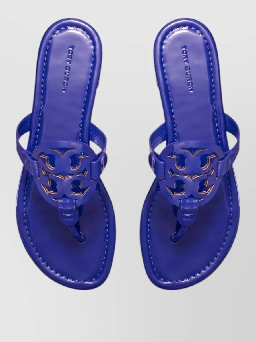 Tory Burch Leather Miller Cutout T-Strap Sandals