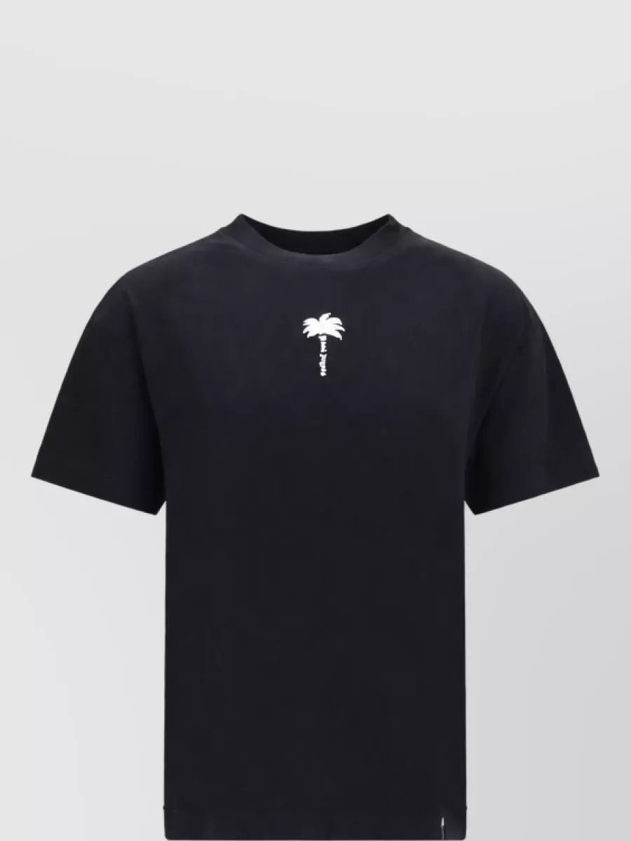 Palm Angels cotton logo print short sleeve t-shirt