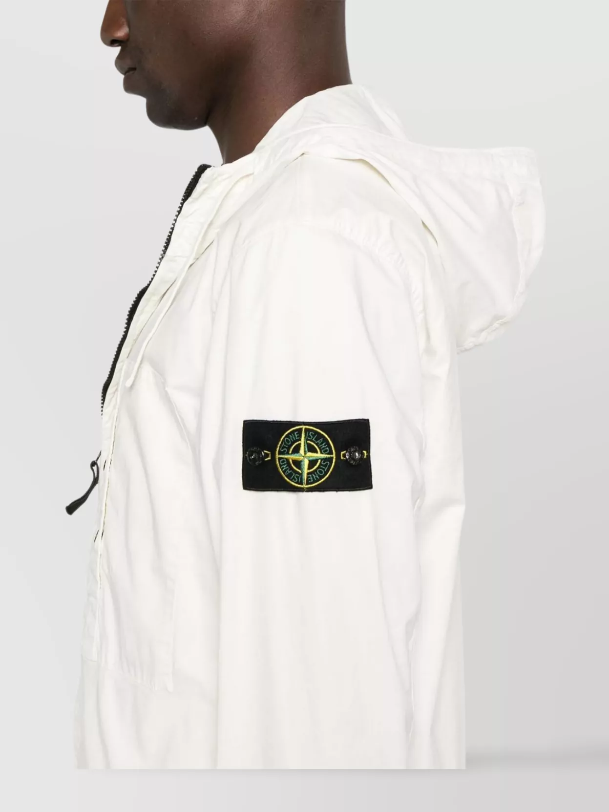 Stone Island Hooded Jacket Elasticated Hem