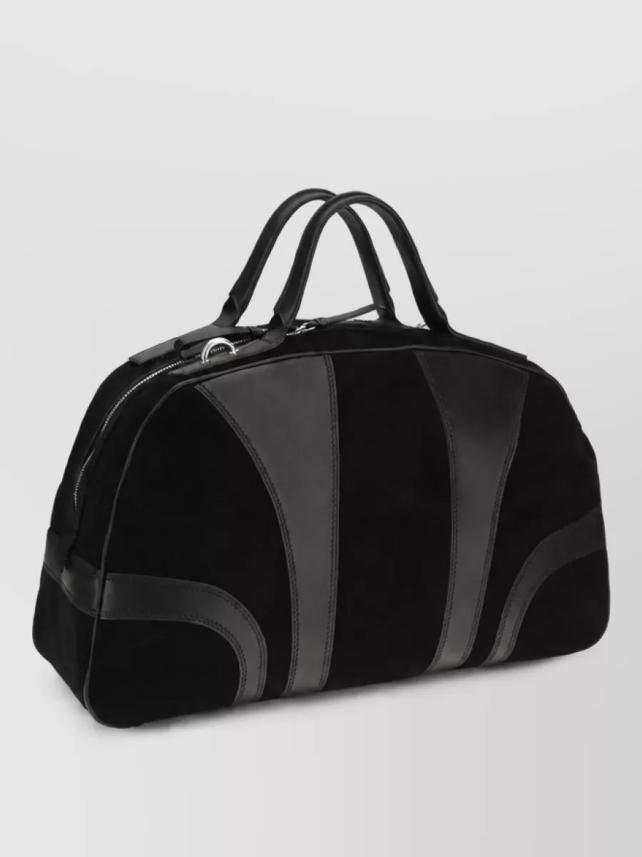 Dries Van Noten leather travel tote bag