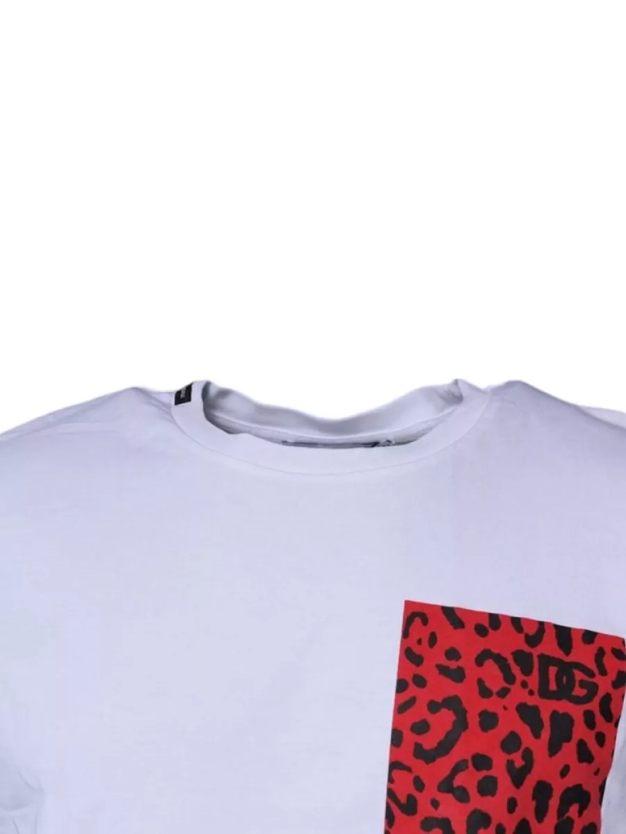 Dolce&Gabbana Leopard Pocket Cotton T-Shirt