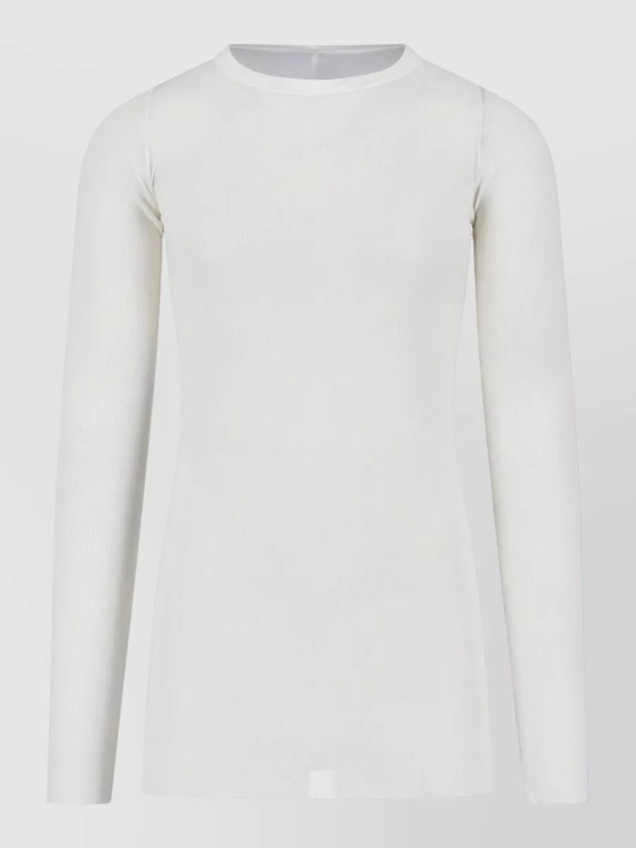Rick Owens Silk-Blend Ribbed Slim-Fit Long-Sleeve T-Shirt