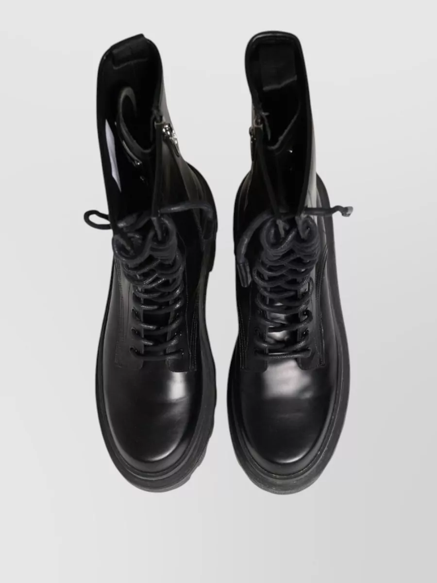 Dolce&Gabbana Leather Combat Boots