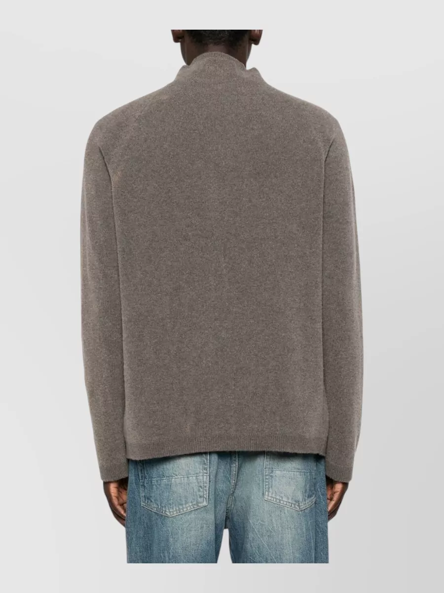 Our Legacy Wool High-Collar Zip Cardigan