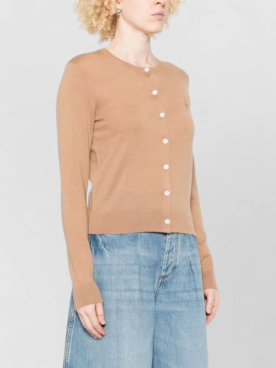 Ralph Lauren Knit Cardigan Long Sleeves Round Neck