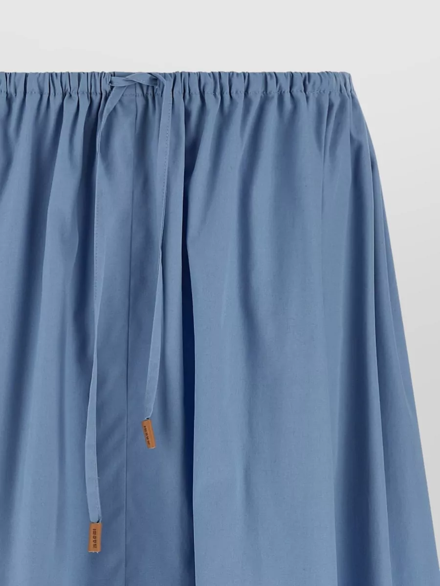 Marni Poplin Skirt Featuring Gathered Fabric Detail