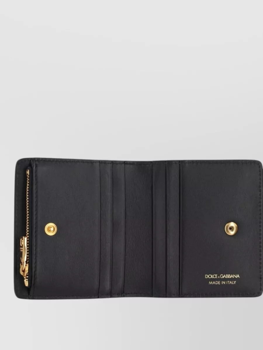 Dolce&Gabbana Compact Cardholder Wallet Snap Button Coin Pocket