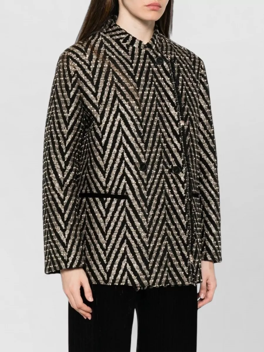 Forte Forte Chevron Oversized Single-Breasted Coat