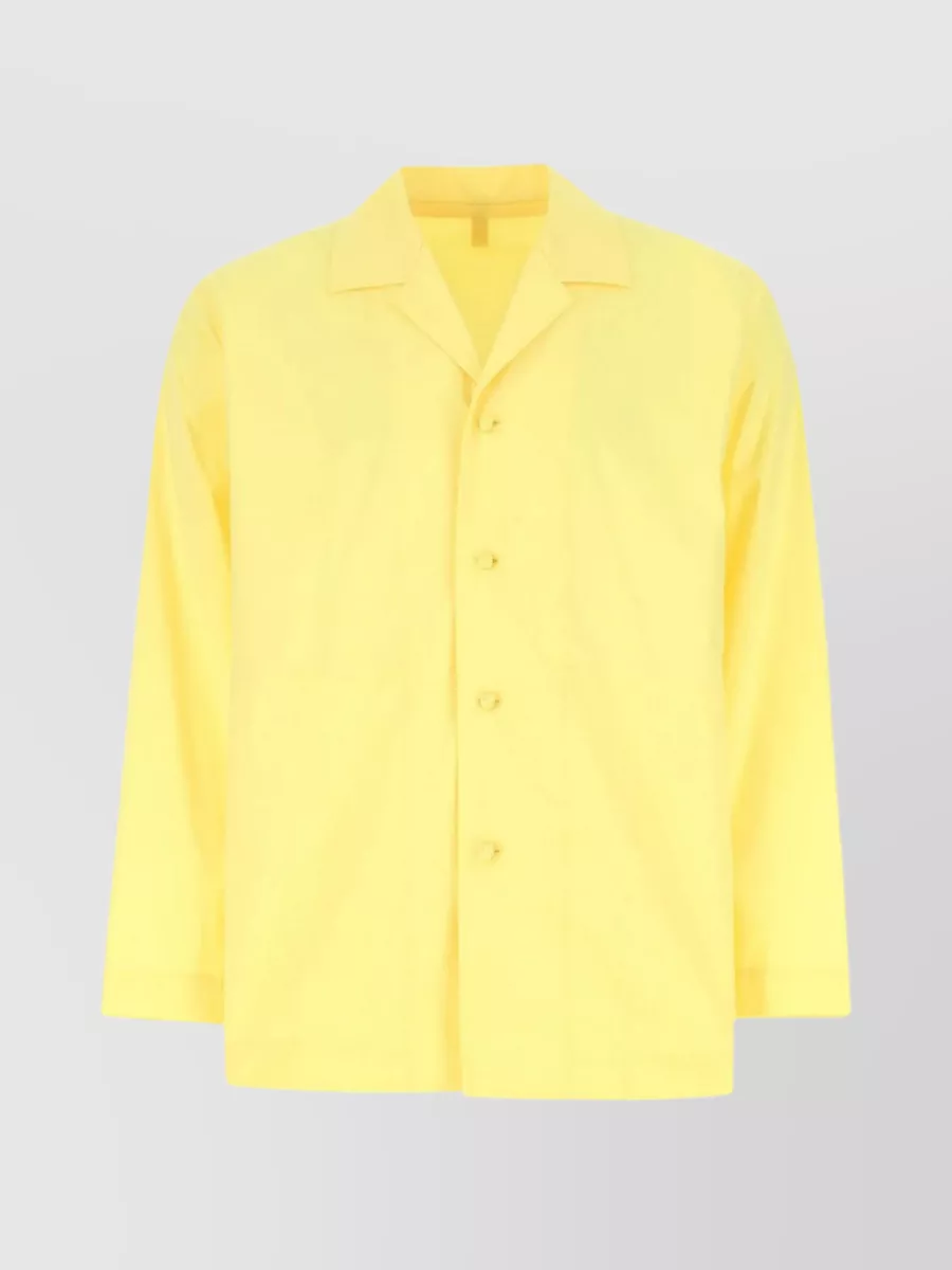 Shop Issey Miyake Polyester Shirt With Long Sleeves And Cuff Detail In Yellow