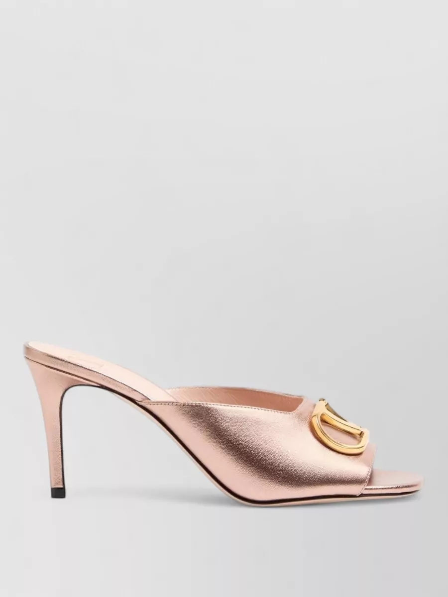 Valentino Garavani Vlogo Signature Leather Mules Sandals