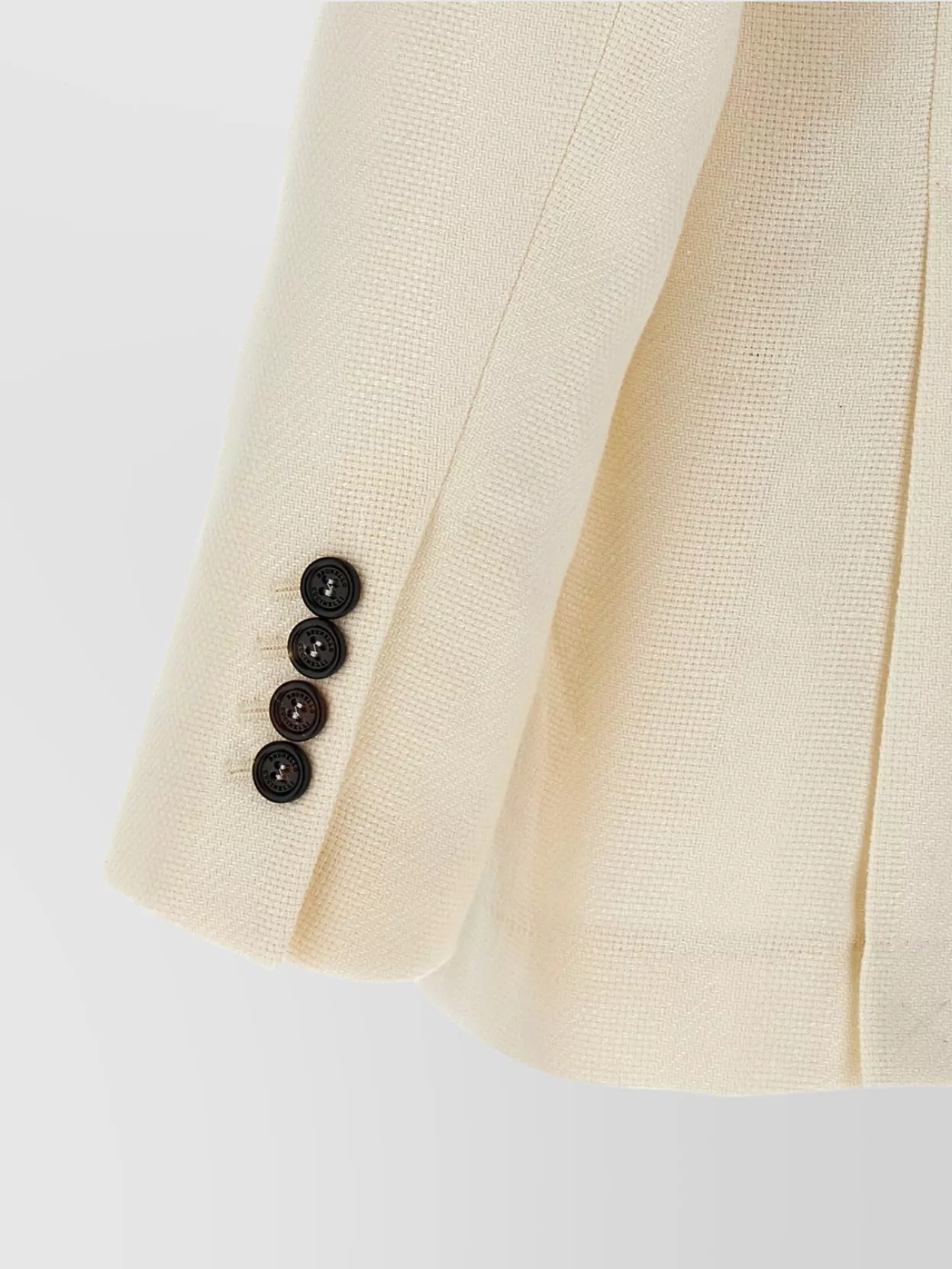 Brunello Cucinelli Operated Stripe Blazer In Neutral