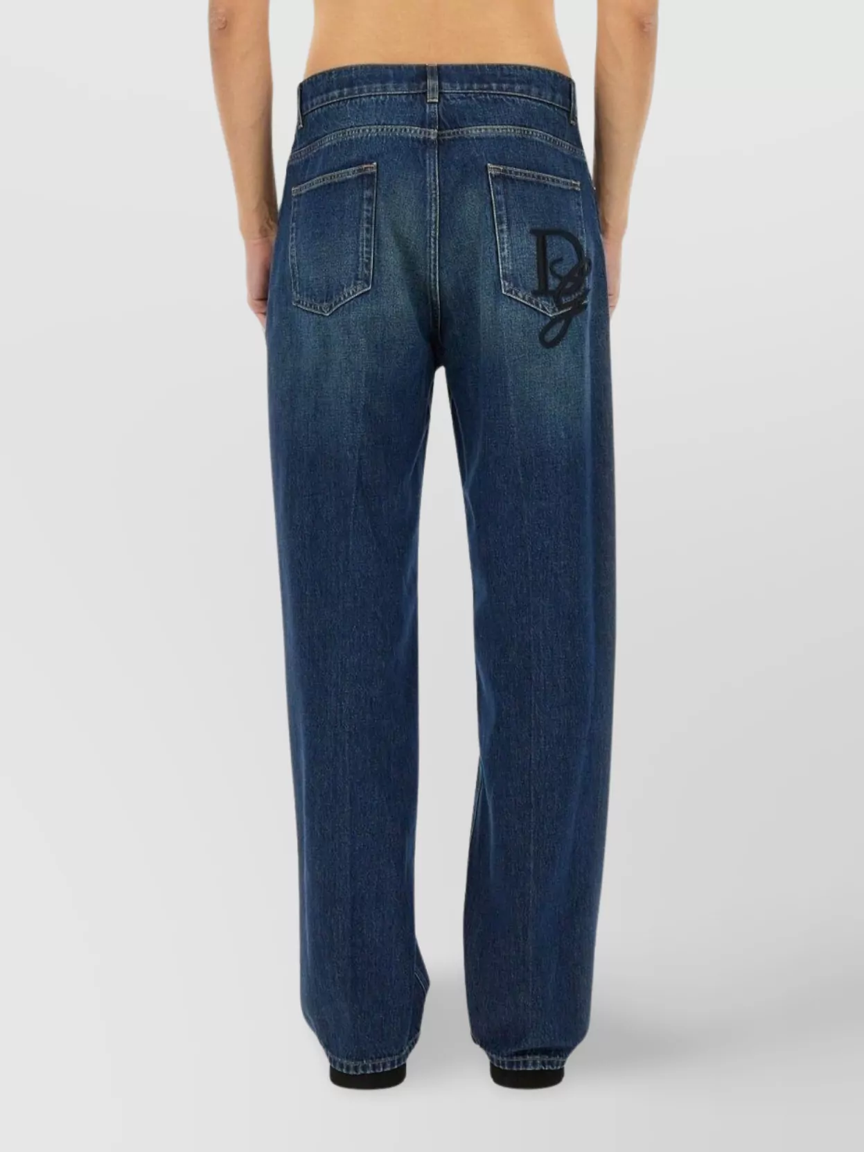 Dolce&Gabbana Oversize Denim Jeans With Faded Detail