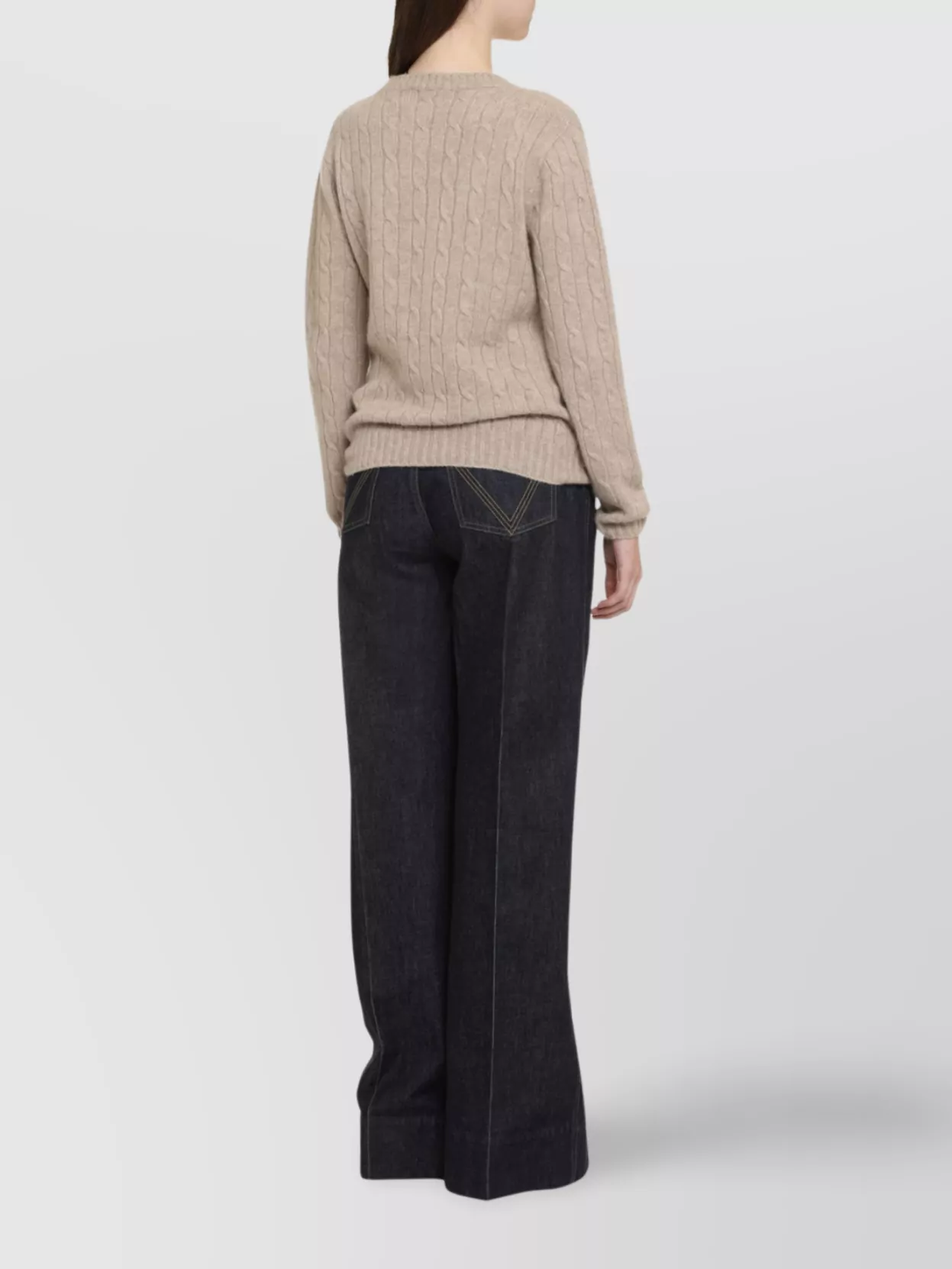 Bottega Veneta Wide-leg Denim Trousers Featuring Belt Loops