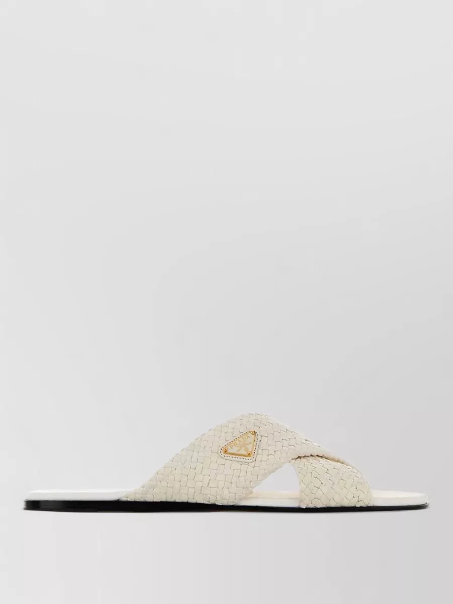 Prada leather slippers