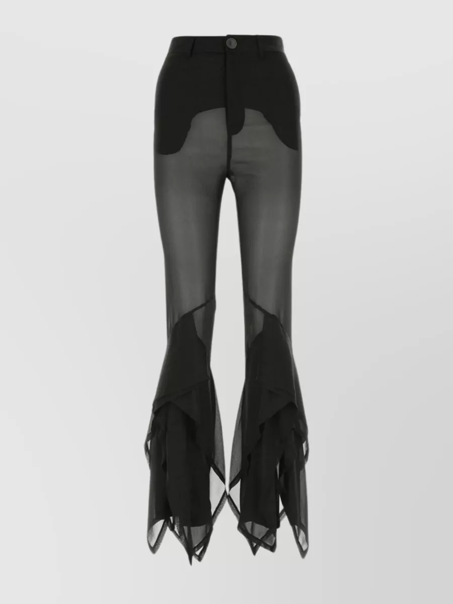 Shop Koché Fluid Pant With Delicate Accents In Black