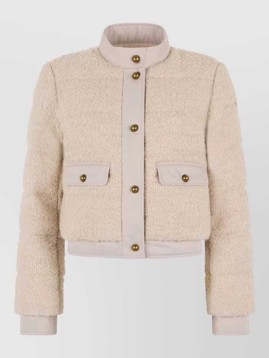 Moncler Boucle down fitted jacket