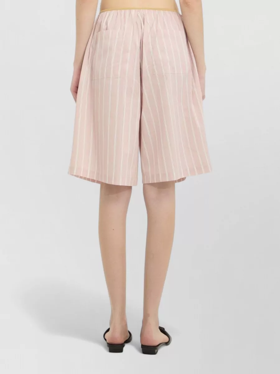 The Frankie Shop Striped Knee-Length Bermuda Shorts