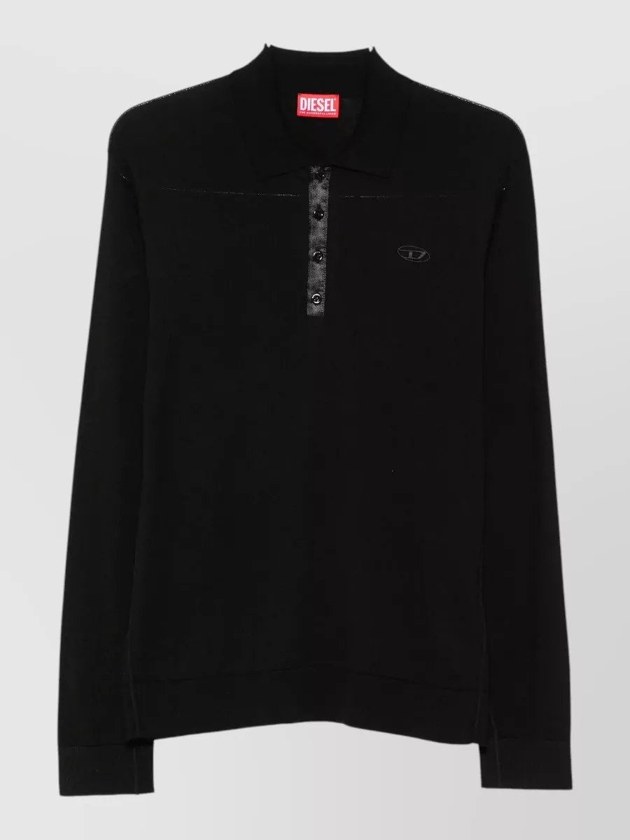 Diesel silk knit polo shirt