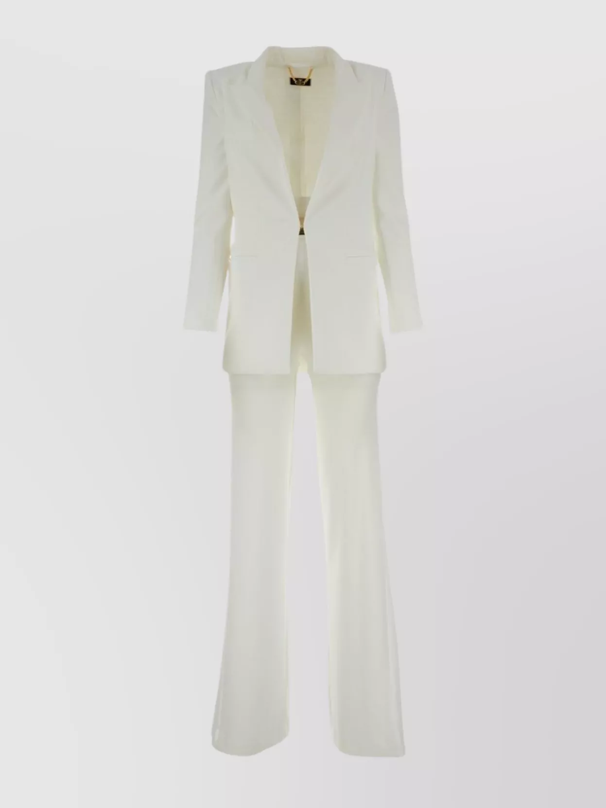 Shop Elisabetta Franchi Suit With Notch Lapel And Straight-leg Pants