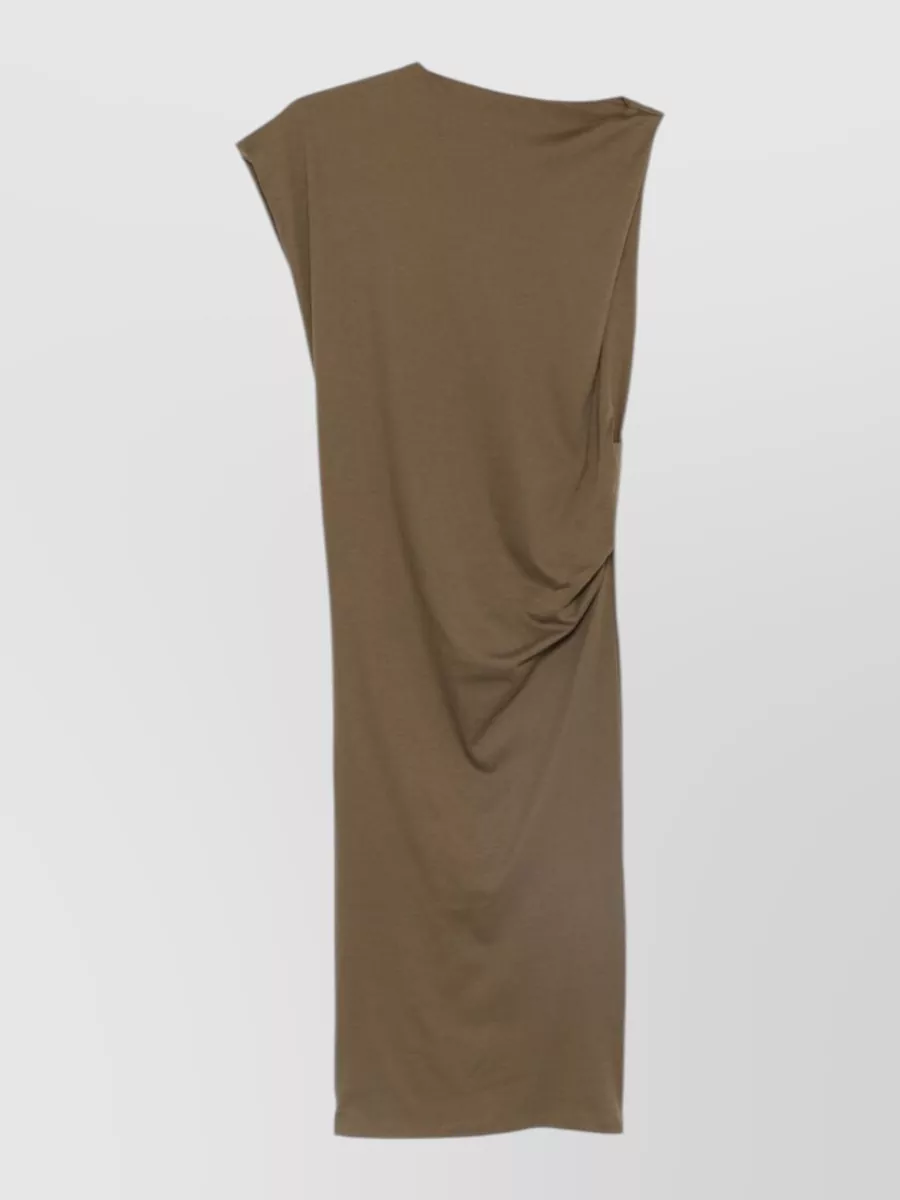 Jacquemus Cotton Silk Asymmetric One-Sleeve Midi Dress