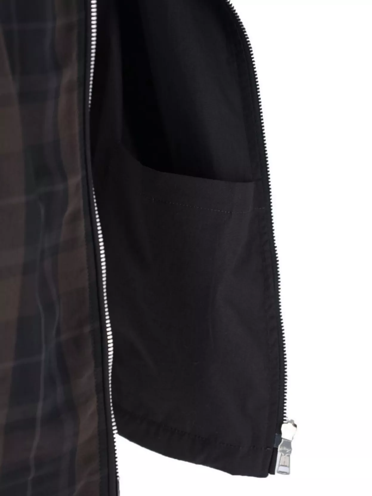 Our Legacy Checkered Hooded Jacket With Side Zipper Pockets