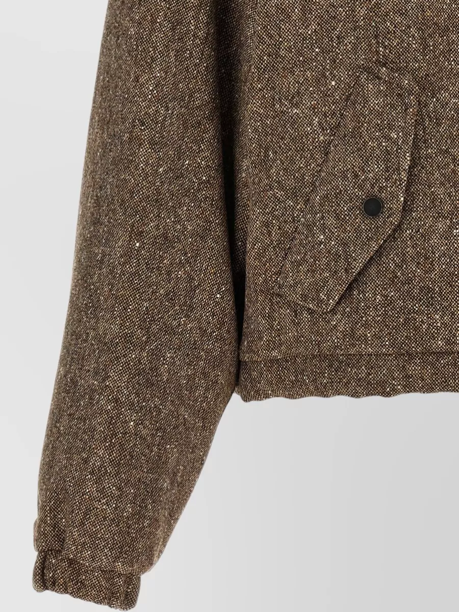 Brunello Cucinelli Virgin Wool Down Tweed Oversized Puffer Jacket