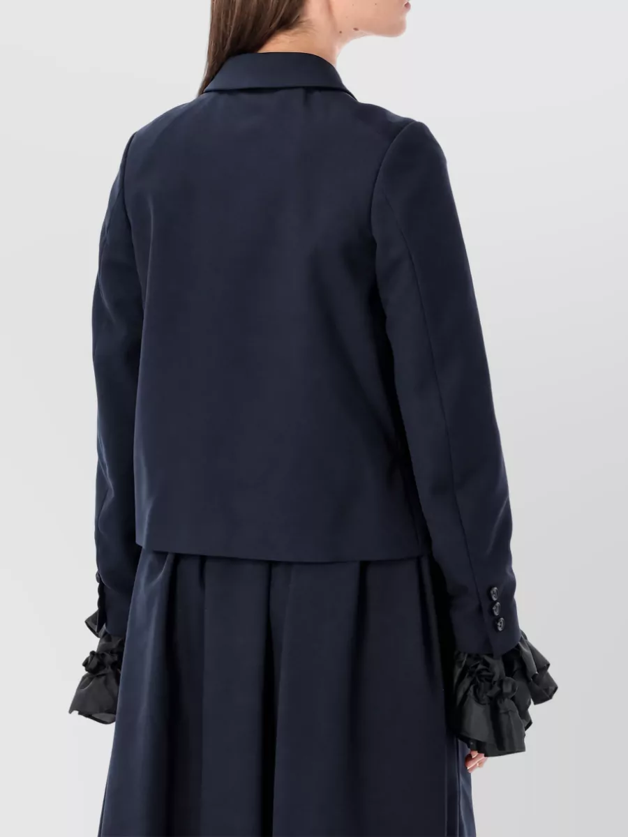 Comme Des Garçons Ruffled Sleeve Suit Jacket