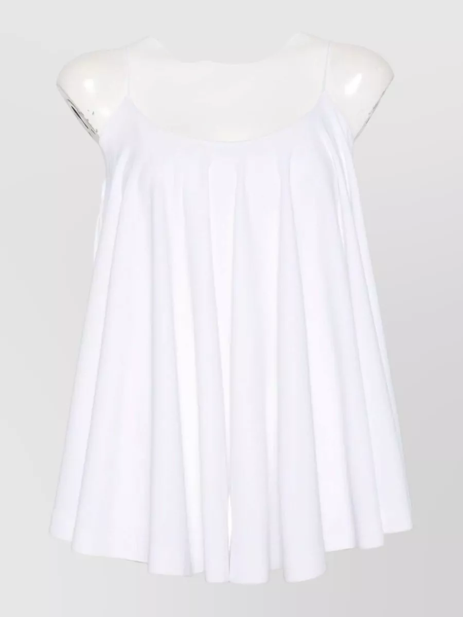 Jacquemus scoop neck flared tank top