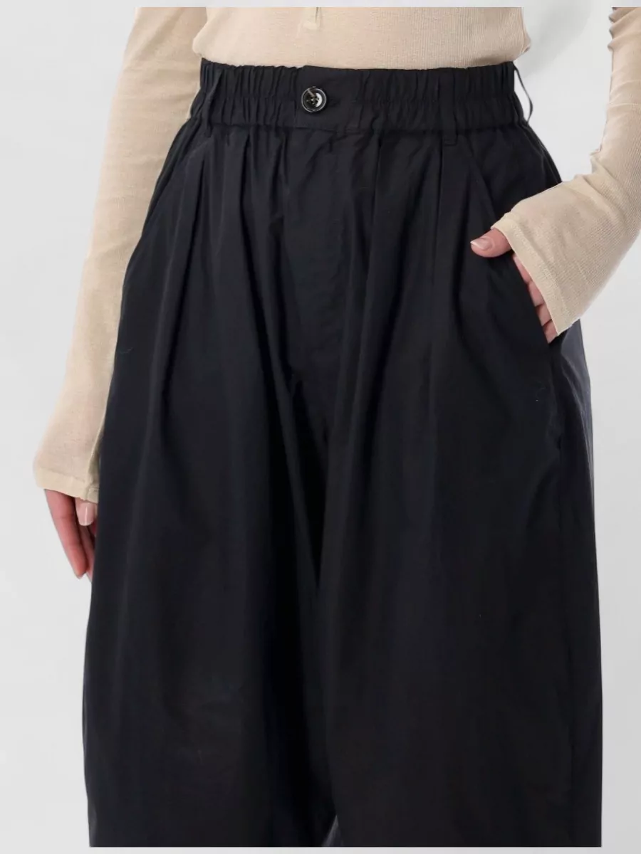 Soeur Recycled Cotton Pleated Wide-Leg Trousers