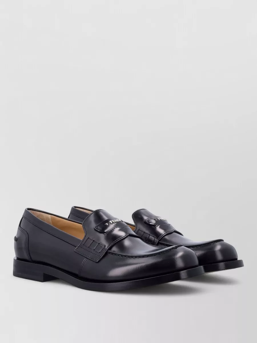 Fendi leather loafers
