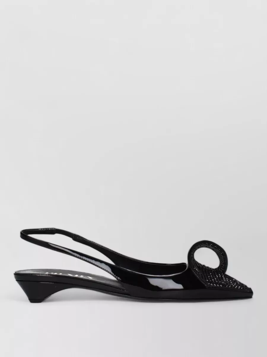 Prada Patent Leather Flat Sandals