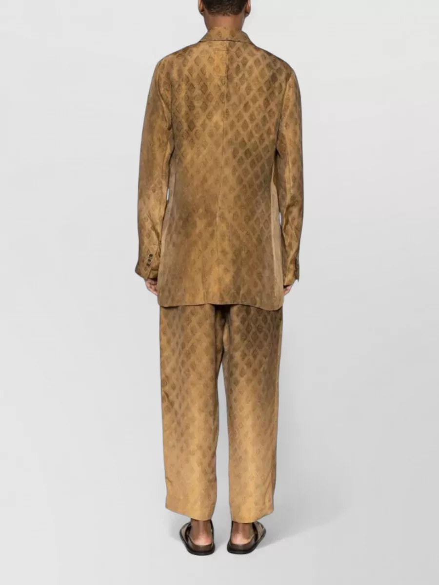 Uma Wang Khloe Wrap Jacket Floral Pattern Pockets