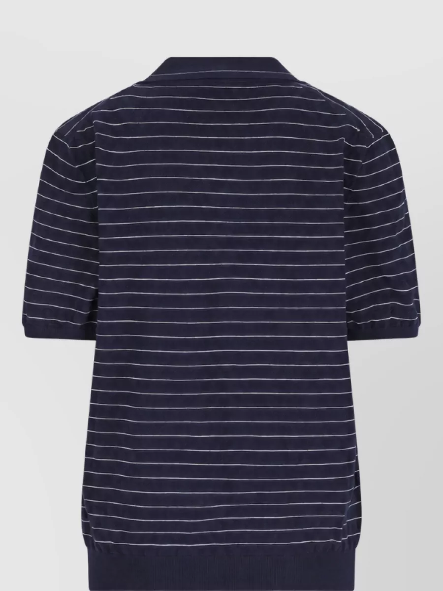 Miu Miu Cotton V-Neck Short-Sleeve Jumper