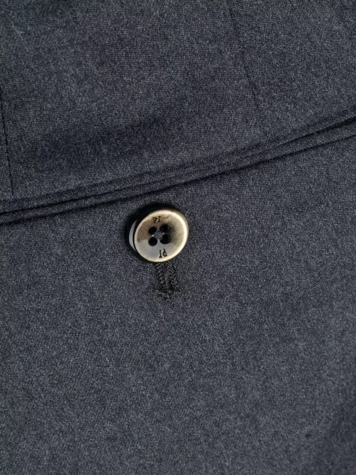 PT TORINO TROUSERS WITH POCKETS AND BUTTON DETAIL