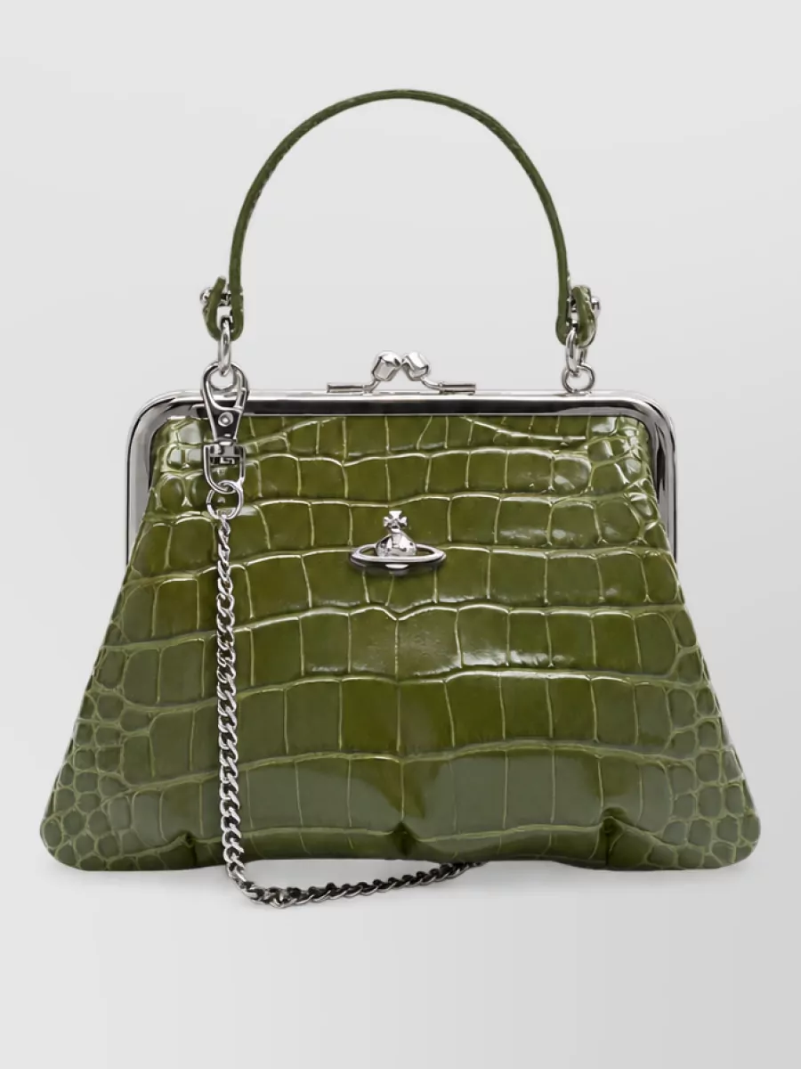 Vivienne Westwood granny leather clutch bag