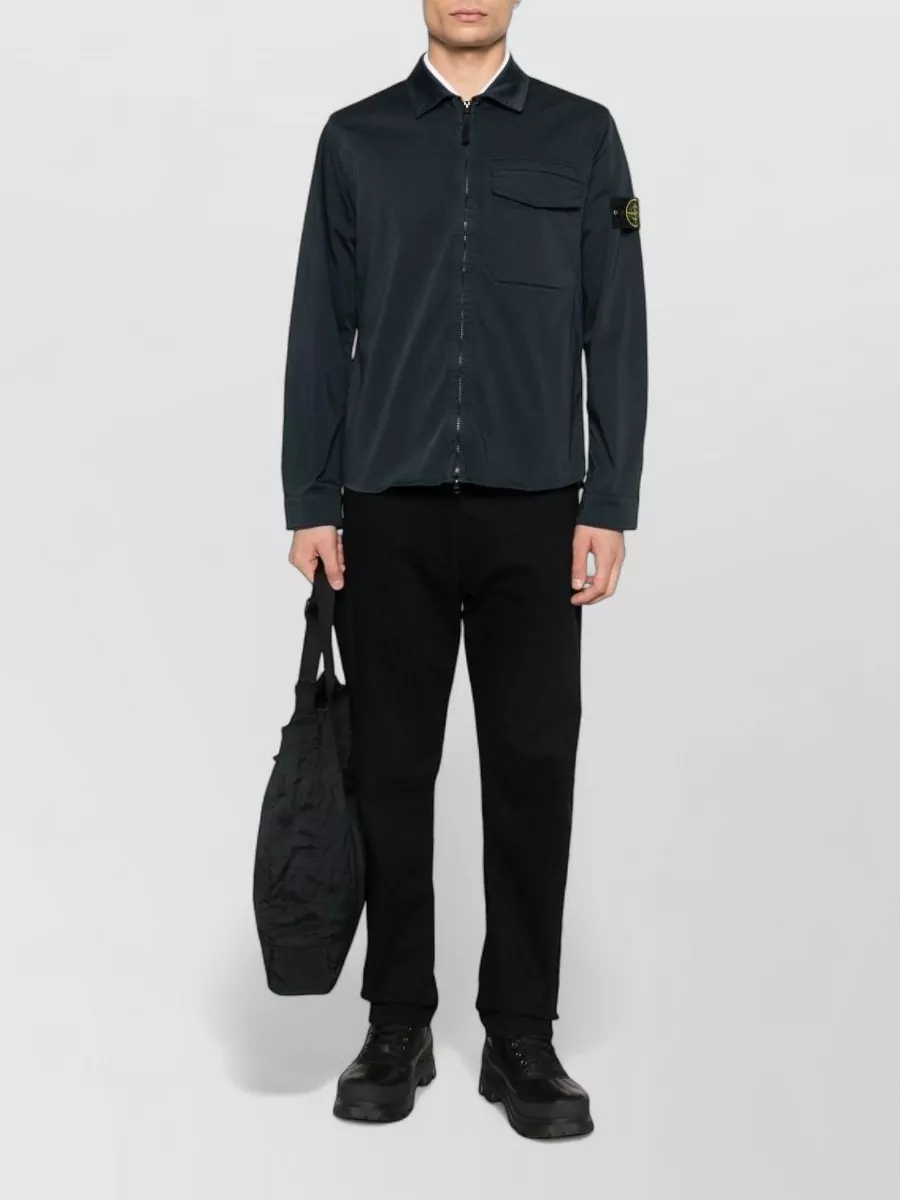 Stone Island Long Sleeve Shirt Buttoned Cuffs Chest Pocket