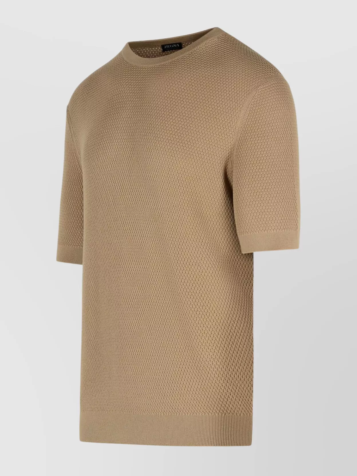 Shop Zegna Cotton T-shirt Textured Fabric