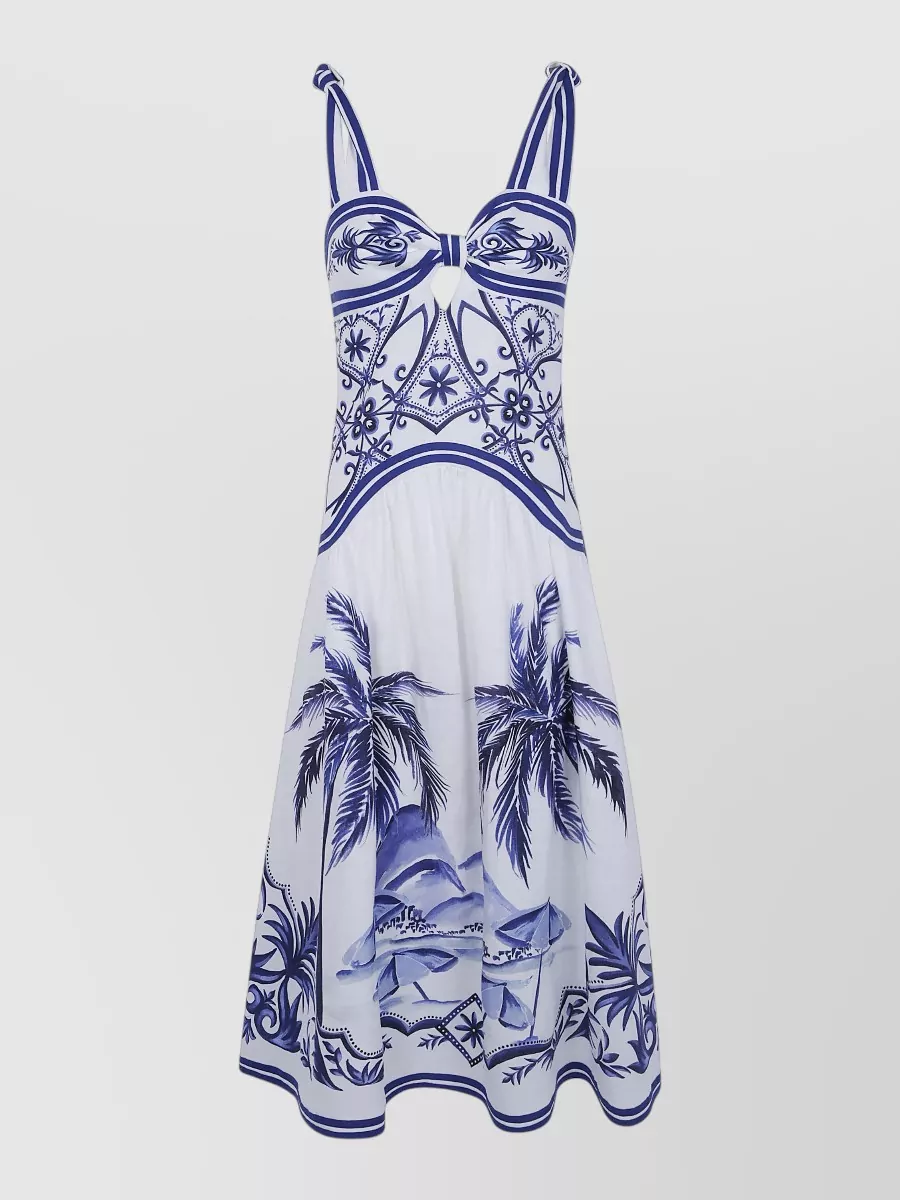 Farm Rio Linen printed maxi dress