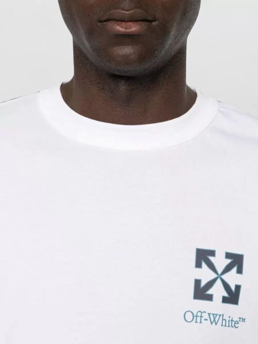 Off-White Cotton Logo Print Short-Sleeve T-Shirt
