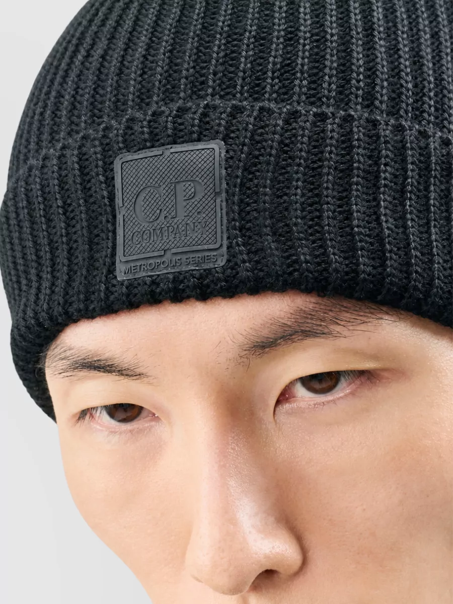 C.p. Company Wool Ribbed Beanie