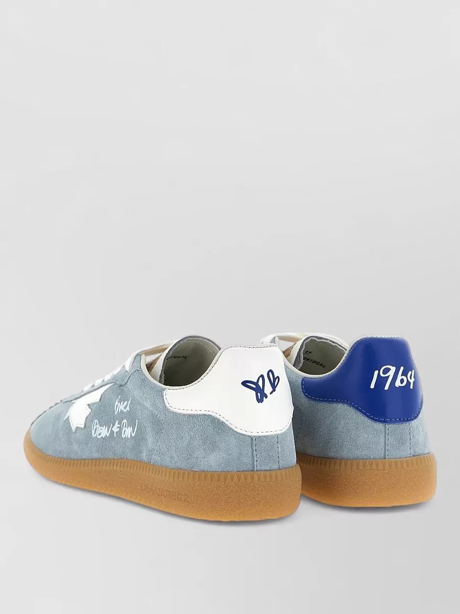 Dsquared2 Rebels Suede Sneakers Rubber Sole Contrast Heel