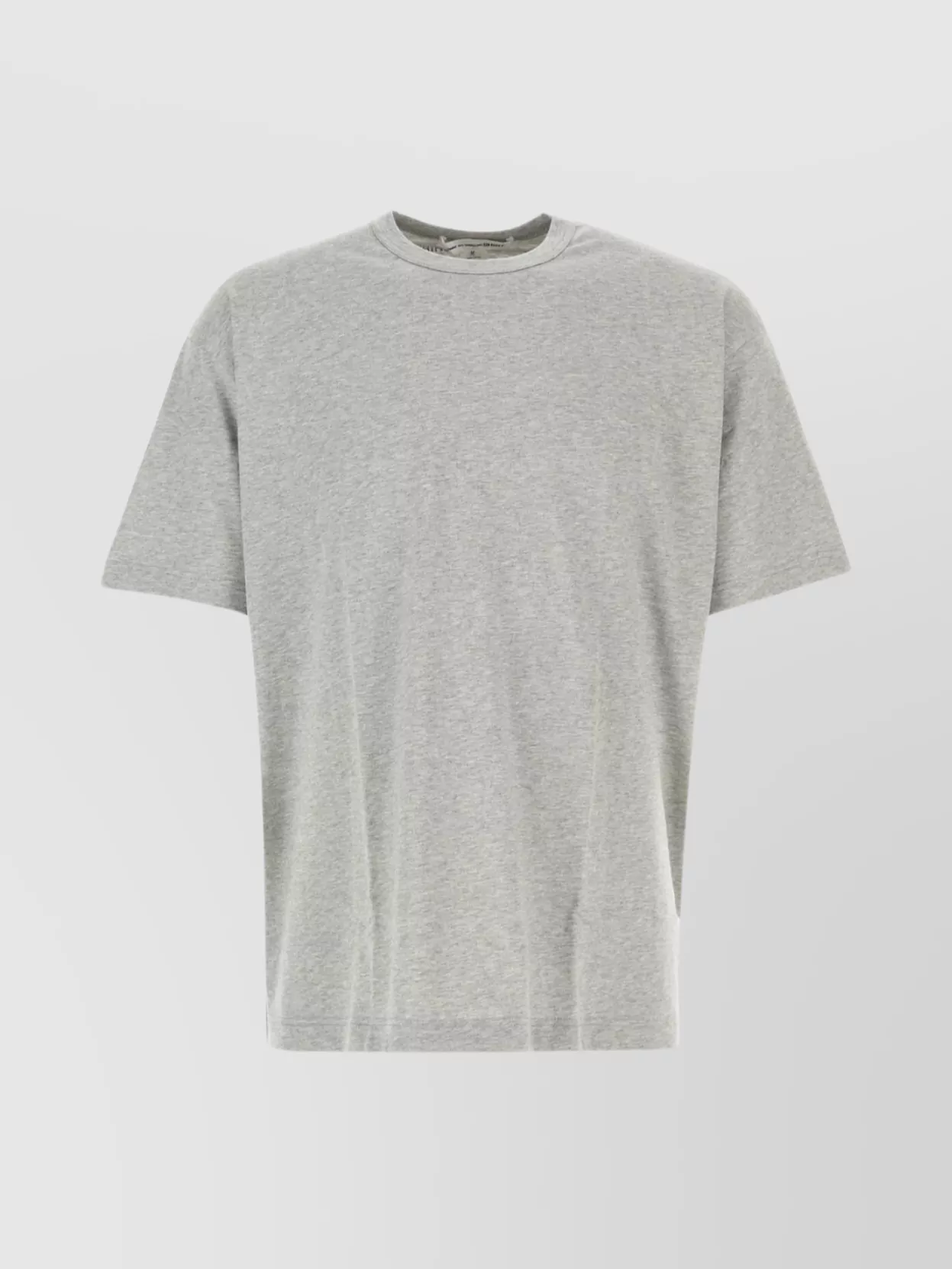 Comme Des Garçons Crew Neck Ribbed Neckline Short Sleeves T-shirt In Gray