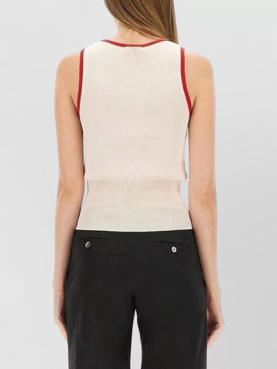 Jw Anderson Slim-Fit Knitted Sleeveless Top