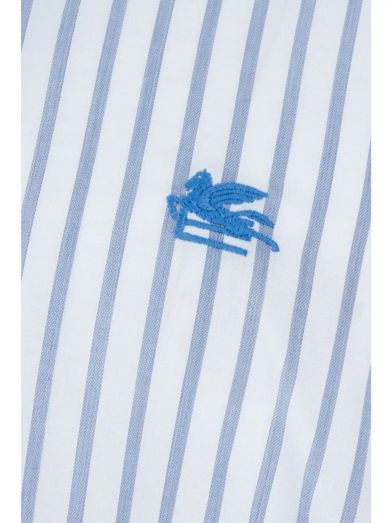 Etro Embroidered Stripes Cotton Shirt