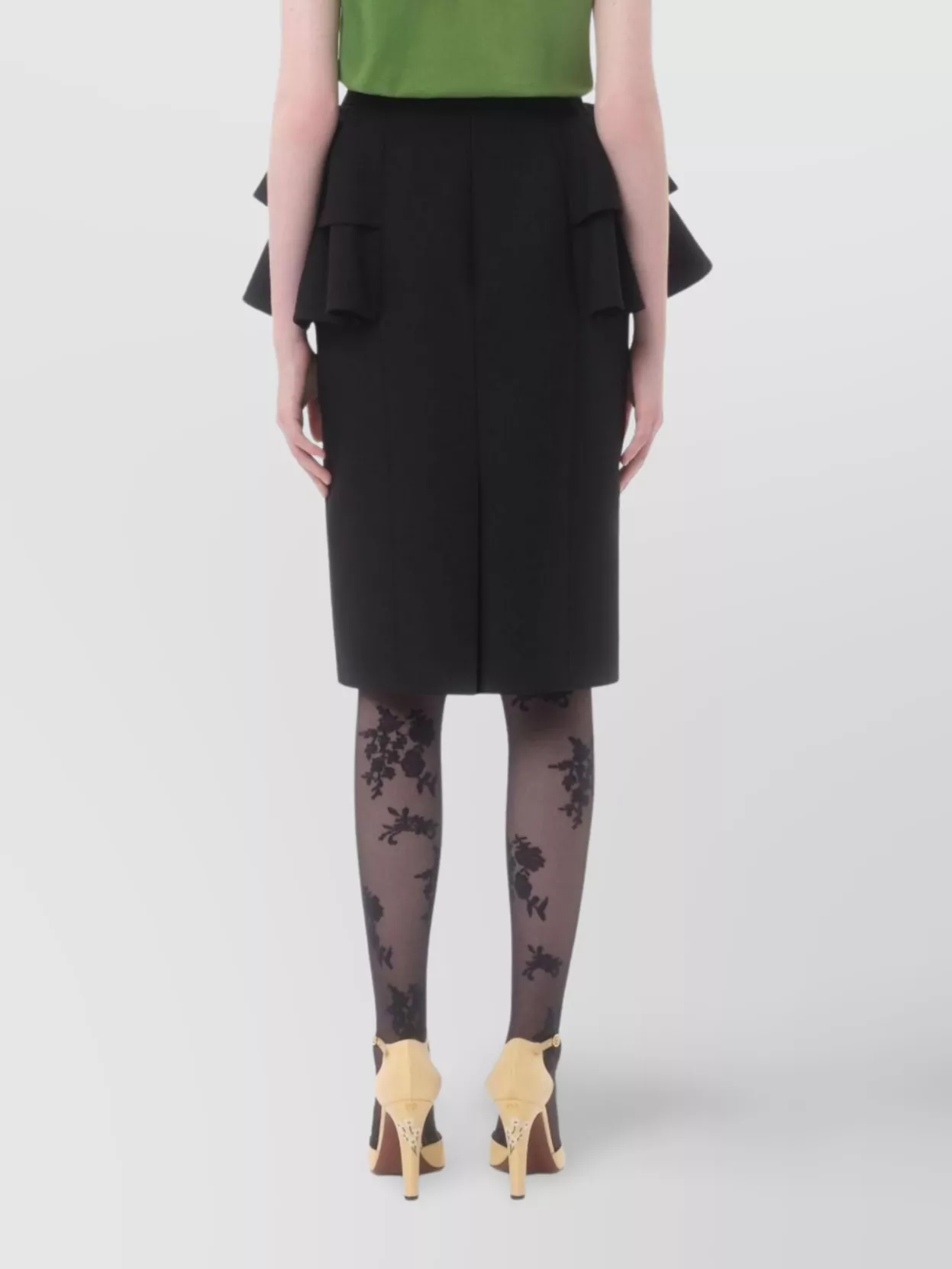 Valentino Wool And Silk Midi Skirt