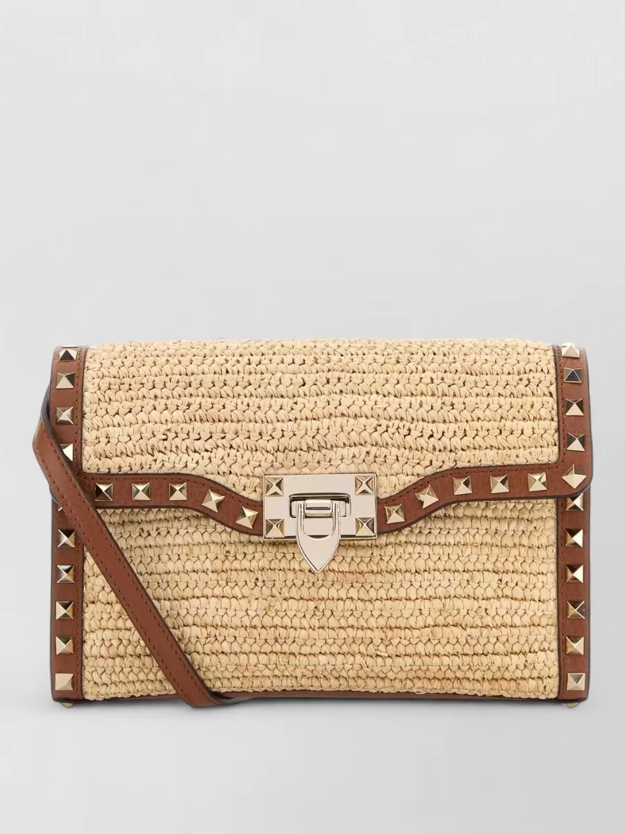 Valentino Garavani raffia clutch bag