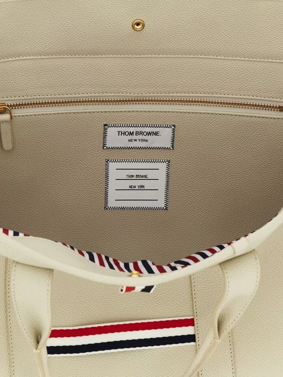 Thom Browne Medium Tool Tote Perforated Hector Leather